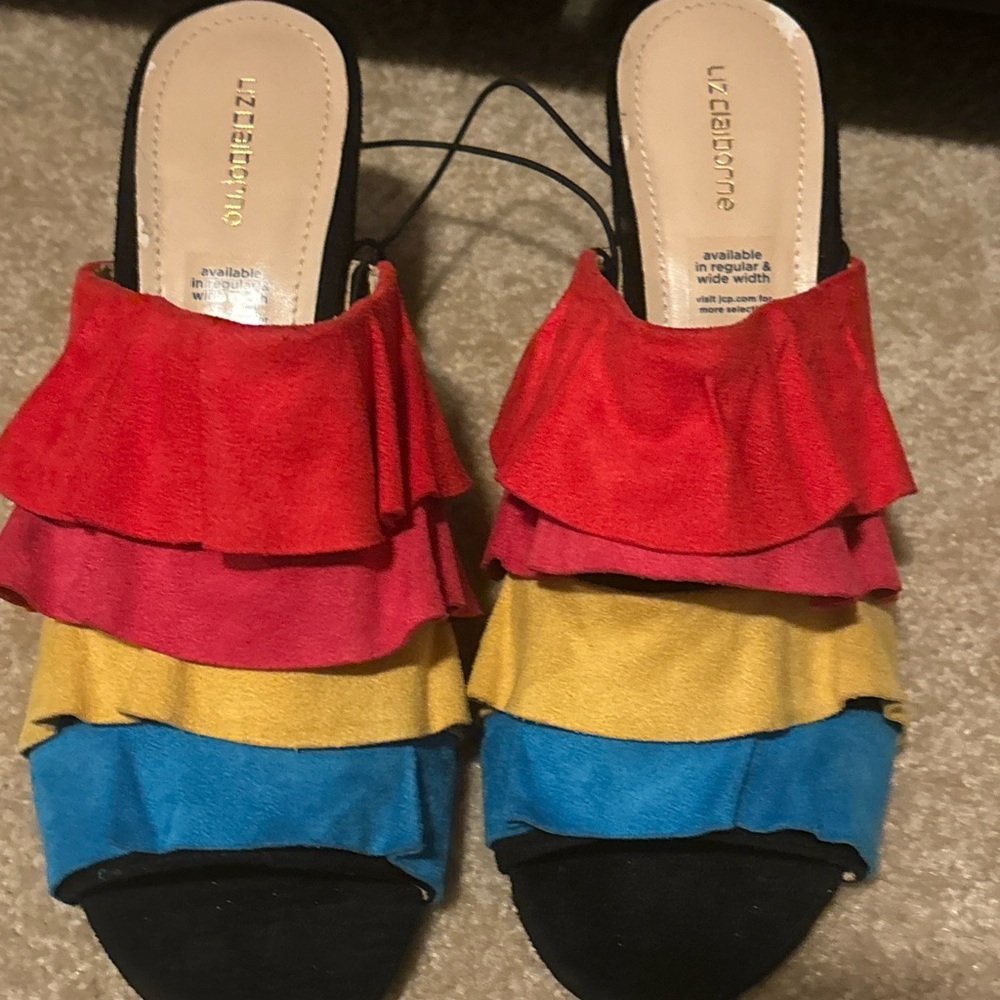 Liz claiborne Women's Multicolor Ruffle heesl